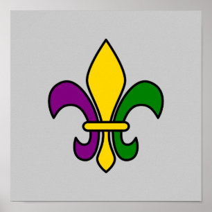 Mardi-Gras-Fleur-de-lys Poster