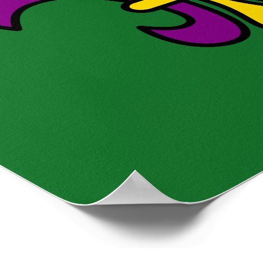 Mardi-Gras-Fleur-de-lys Poster (Ecke)