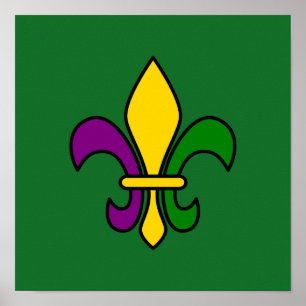 Mardi-Gras-Fleur-de-lys Poster