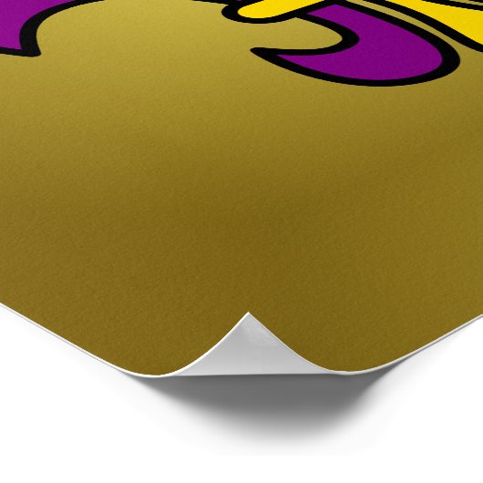 Mardi-Gras-Fleur-de-lys Poster (Ecke)