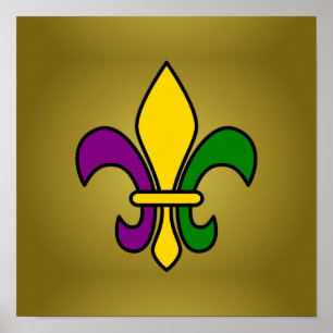 Mardi-Gras-Fleur-de-lys Poster