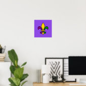 Mardi-Gras-Fleur-de-lys Poster (Heimbüro)