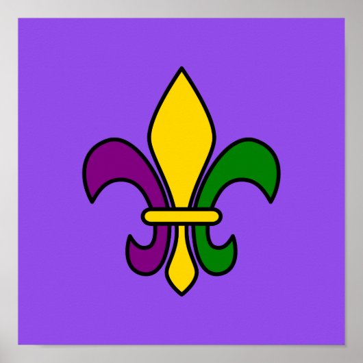 Mardi-Gras-Fleur-de-lys Poster (Vorne)