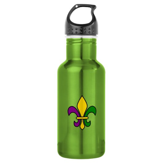 Mardi-Gras-Fleur-de-lys Trinkflasche (Vorderseite)