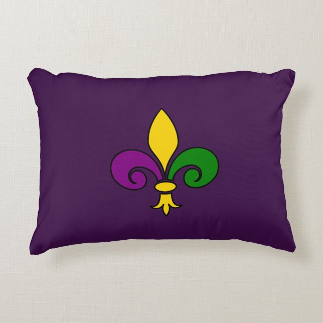 Mardi Gras fleur-de-lys Zierkissen (Vorderseite)