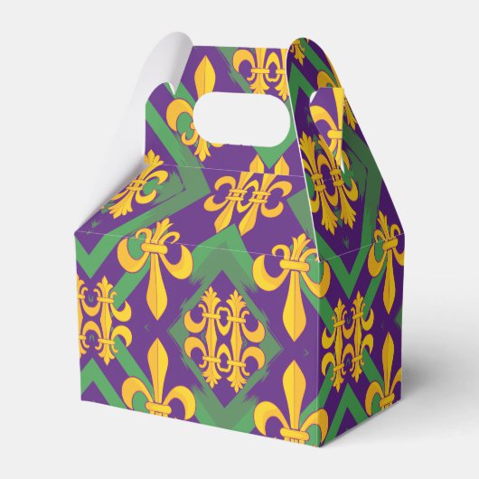 Mardi gras fleur di Lis Geschenkschachtel (Vorderseite)