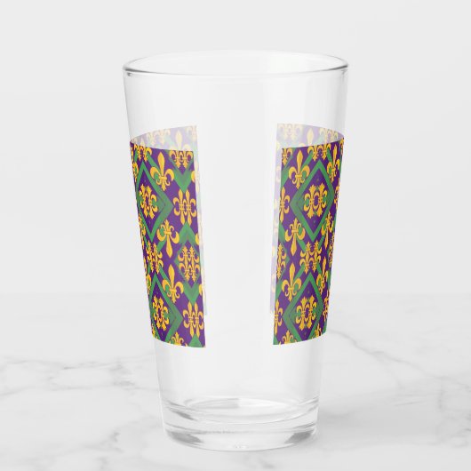 Mardi gras fleur di Lis Glas (Rechts)
