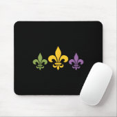 Mardi Gras Fleur Funny Niedlich Retro Mardi Gras F Mousepad (Mit Mouse)