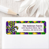 Mardi Gras Fleur Harlequin Pattern (Insitu)