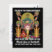 Mardi Gras Football Postkarte (Vorne/Hinten)