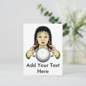 Mardi Gras Fortune Teller Postkarte (Stehend Vorderseite)