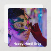 Mardi Gras Fotokarte (Vorne/Hinten)