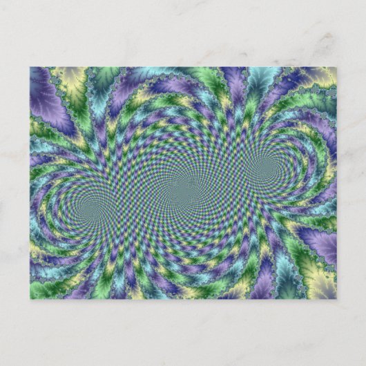 Mardi Gras - Fraktal Postkarte (Vorderseite)