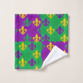 Mardi Gras, französisches Fleur-de-lis-Muster Badhandtuch Set (Waschlappen)