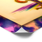 Mardi Gras Frau Mitte des Jahrhunderts mit Martini Poster (Ecke)