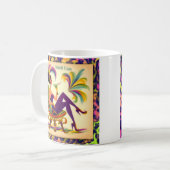Mardi Gras Frau Mitte mit Martini-Tasse Kaffeetasse (Vorderseite Links)