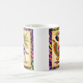 Mardi Gras Frau Mitte mit Martini-Tasse Kaffeetasse (Mittel)