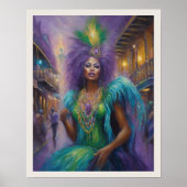 Mardi Gras Frauan Headpiece Kostüm Poster (Vorne)