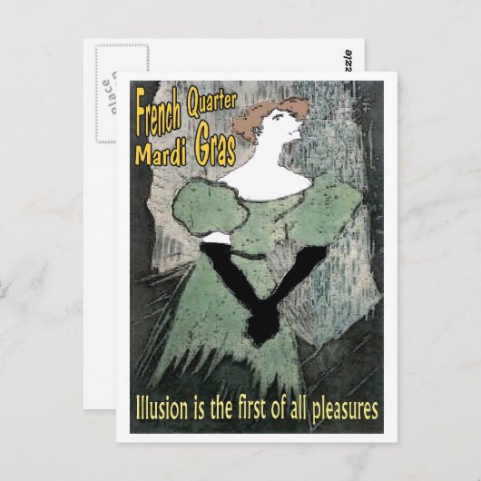 Mardi Gras French Quarter Postkarte (Vorne/Hinten)