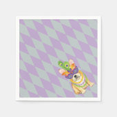 Mardi Gras Frenchie Serviette (Vorderseite)