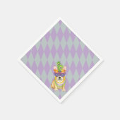 Mardi Gras Frenchie Serviette (Ecke)