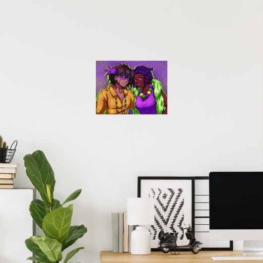 Mardi Gras Friends Poster (Heimbüro)