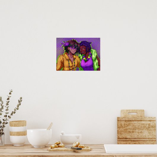 Mardi Gras Friends Poster (Küche)