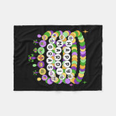 Mardi Gras Friendship Bracelet Mardi Gras Beads Ki Fleecedecke (Vorderseite (Horizontal))
