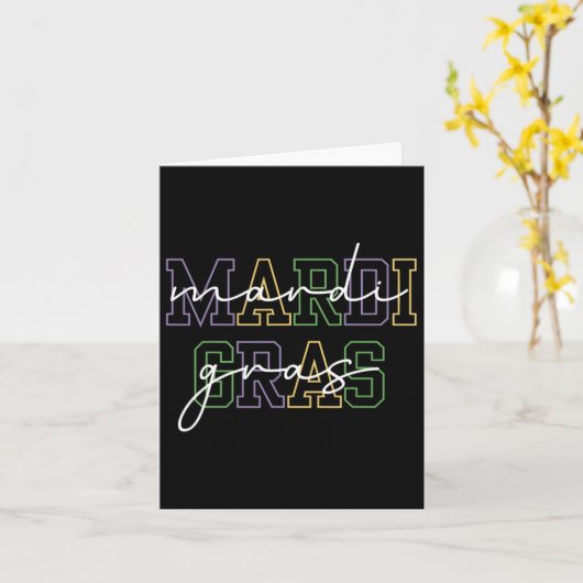 Mardi Gras Frische Pasta machen Karte (Gelbe Blume)