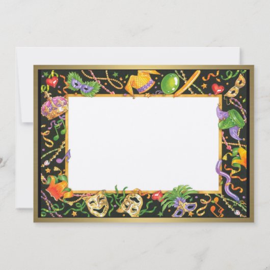 Mardi Gras Fun Einladung (Rückseite)