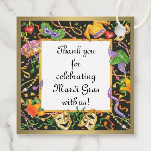 Mardi Gras Fun Geschenkanhänger (Rückseite)
