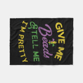 Mardi Gras Funny Beads Einzigartiges Geschenk für  Fleecedecke (Vorderseite (Horizontal))