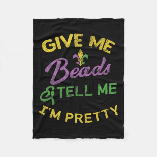 Mardi Gras Funny Beads Einzigartiges Geschenk für  Fleecedecke (Vorderseite)