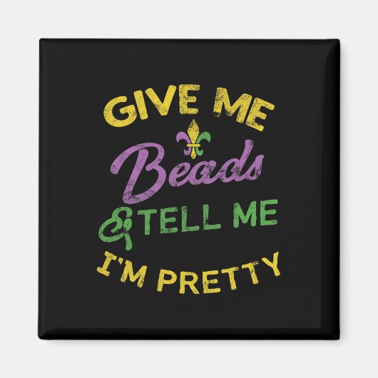 Mardi Gras Funny Beads Einzigartiges Geschenk für  Magnet (Vorne)