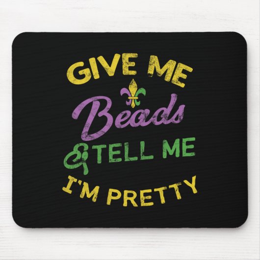 Mardi Gras Funny Beads Einzigartiges Geschenk für  Mousepad (Vorne)