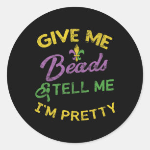 Mardi Gras Funny Beads Einzigartiges Geschenk für Runder Aufkleber