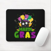 Mardi Gras Funny Black Cat Clown Cat Mardi Mousepad (Mit Mouse)