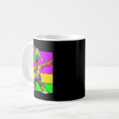 Mardi Gras Funny Dabbing Black Boy Jester Hat Kid Kaffeetasse (Vorderseite Links)