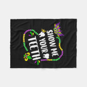 Mardi Gras Funny Dentist Kids B Fleecedecke (Vorderseite (Horizontal))