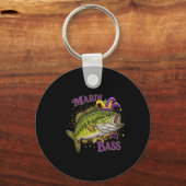 Mardi Gras - Funny Fishing Design Schlüsselanhänger (Vorderseite)