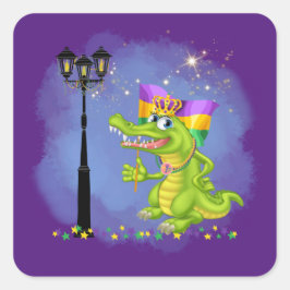 Mardi Gras | Funny Gator Sticker