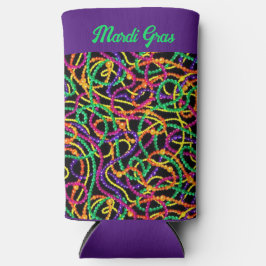 Mardi Gras für Beads und Bierschuhe Selters Dosenkühler