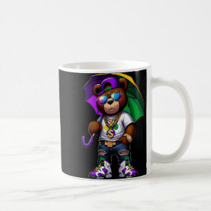 Mardi Gras für Jungen Herren Hip Hop Teddybär New  Kaffeetasse