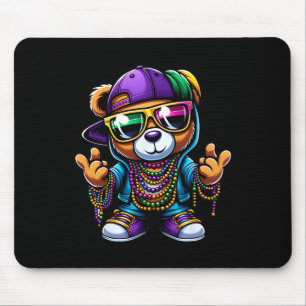 Mardi Gras für Jungen Mens Hüftpfropfen Bär New Or Mousepad