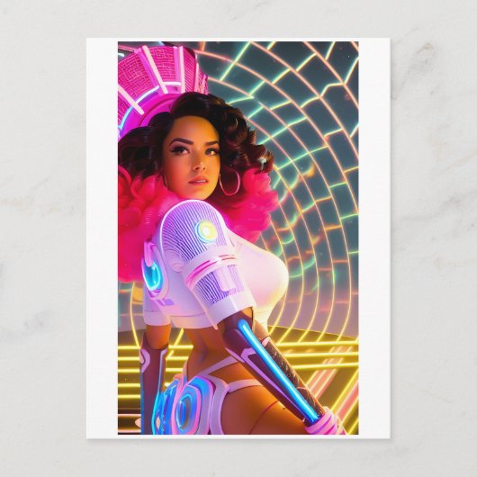 Mardi Gras Galaxy Queen Postkarte (Vorderseite)