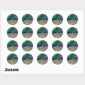 Mardi Gras Gator Beads Stickers (Blatt)