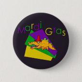 Mardi Gras Gator Button (Vorderseite)