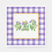 Mardi Gras Gator Party Paper Serviette (Vorderseite)