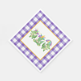 Mardi Gras Gator Party Paper Serviette