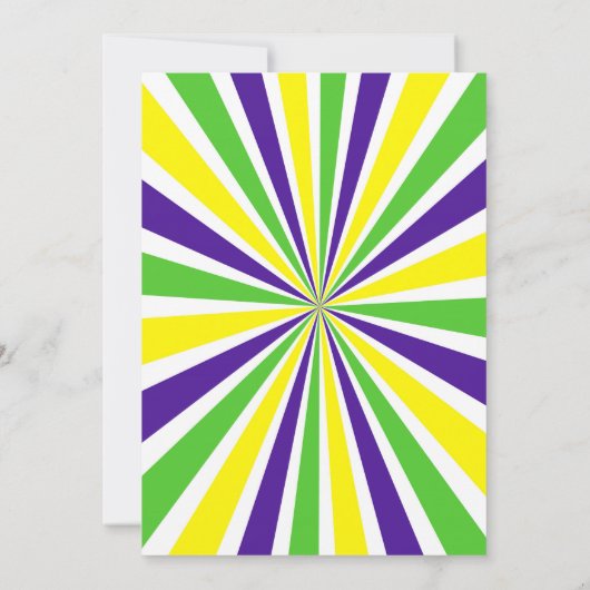 Mardi Gras Geburtstag einladen Einladung (Rückseite)